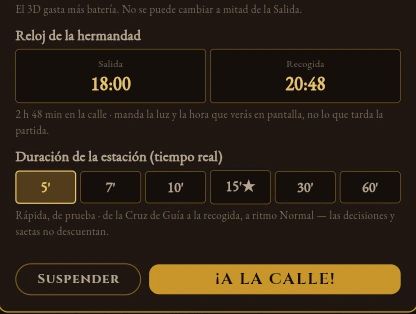 Captura del juego. El Cabildo de Salida: el reloj de la hermandad y la decisión, suspender o ¡a la calle!